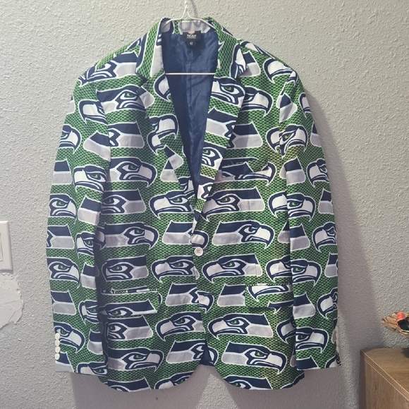 NFL Other - NFL Seattle Sehawks Patterned Blazer